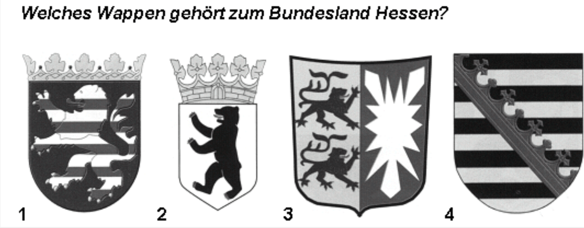 Question 301 — Four coats of arms